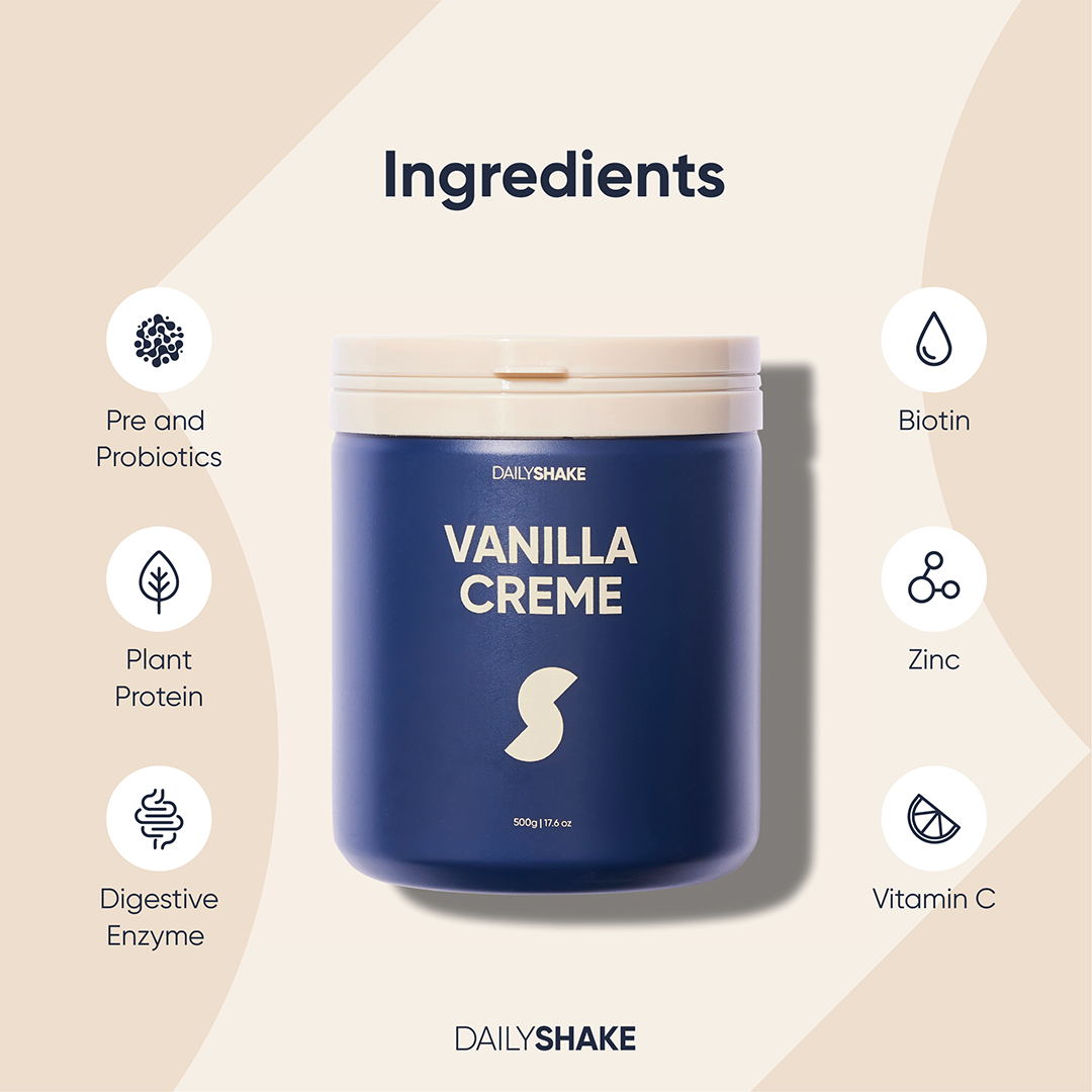 2 Single Sachets Vanilla Creme - Daily Shake - Premium Meal Replacement Shakes