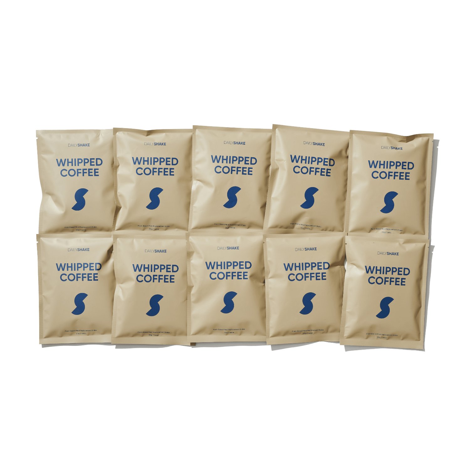 Whipped Coffee Daily Shake - Premium Meal Replacement Shakes 10 x Whipped Coffee Single Sachet Pack