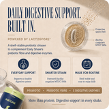 Matcha Daily Shake digestive support with LactoSpore probiotic, prebiotic fibre and five digestive enzymes