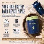 Matcha Daily Shake high-protein daily health shake with vitamins, minerals and fibre